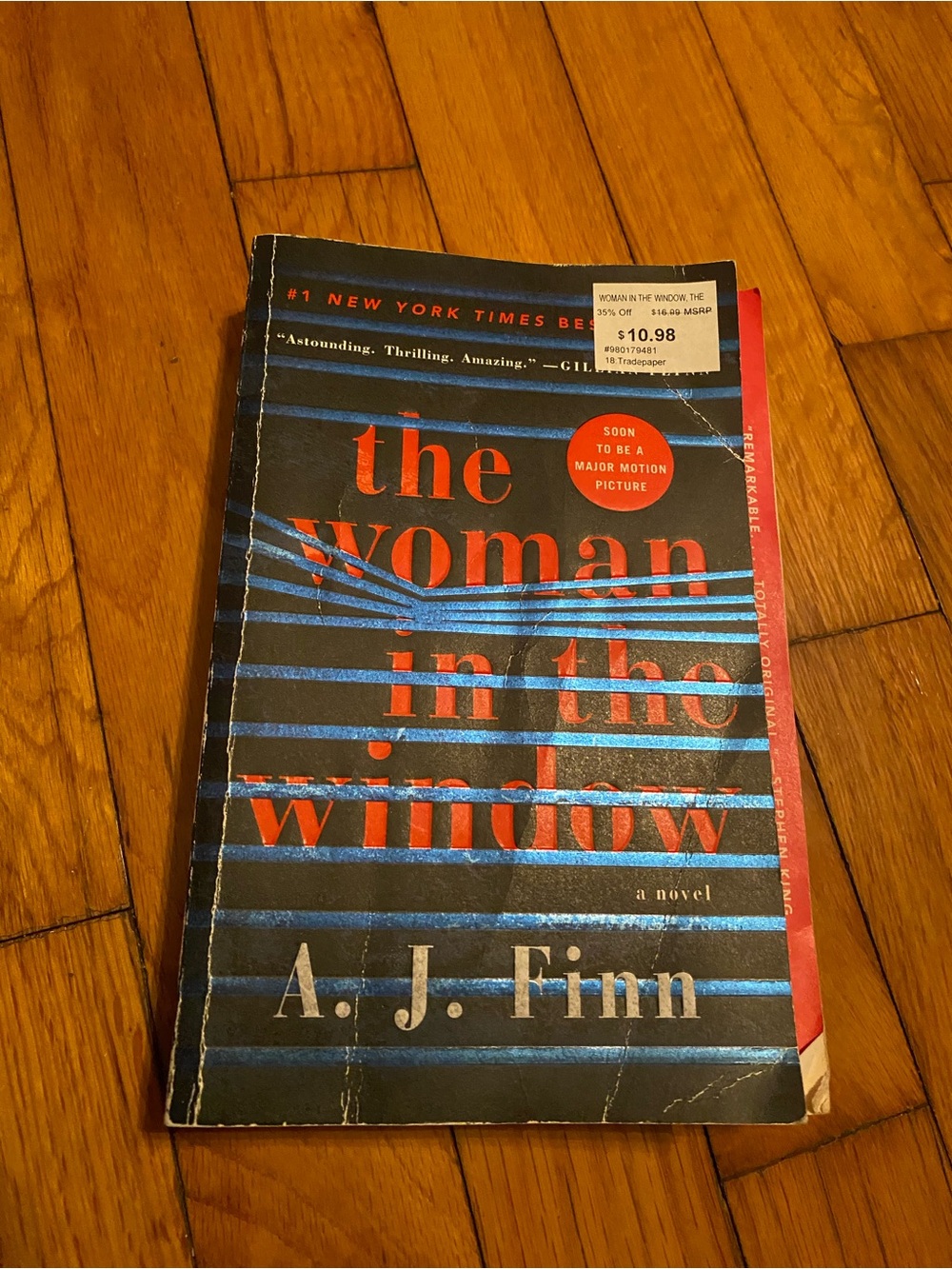 The Woman in the Window by A. J. Finn - Black & Red Paperback